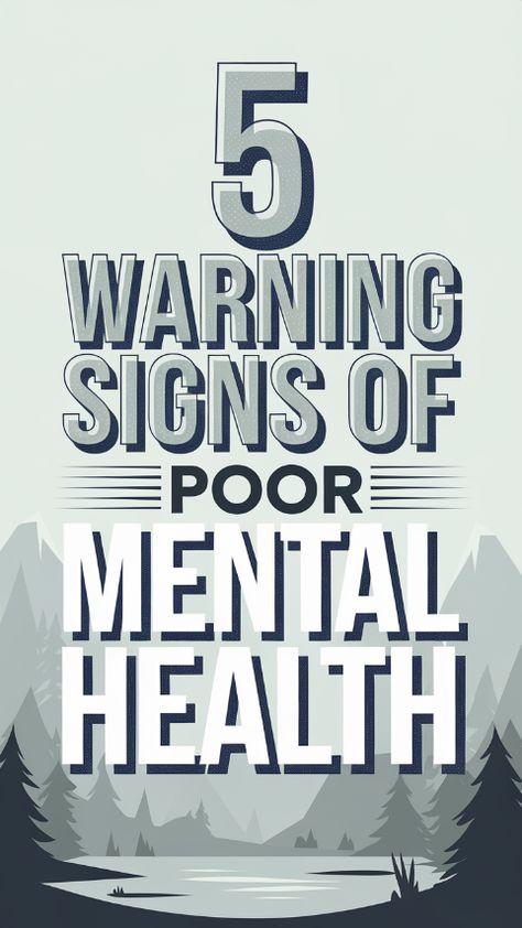 5 Warning Signs Of Poor Mental Health Health Changes, Racing Thoughts, Break The Stigma, Psychological Well Being, Adequate Sleep, Health Screening, Trouble Sleeping, Early Intervention, Empower Yourself