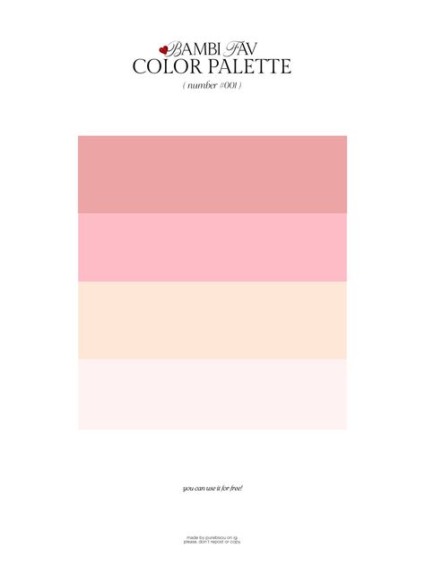 don’t copy, inspo or repost. ♡ Cupid Color Palette, Cupid Fifty Fifty, Color Pallete, Fifty Fifty, Colour Palettes, Color Pallets, Color Palettes, Color Palette, Scrapbooking