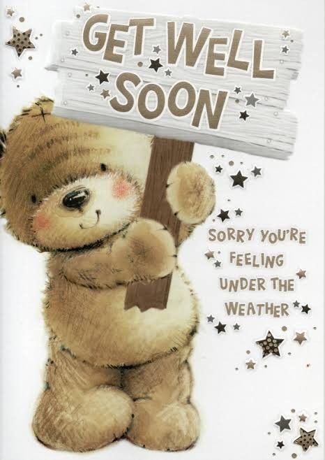 Get Well Messages, Holding A Sign, Teddy Pictures, Bear Gif, Cute Images For Wallpaper, Healing Thoughts, Get Well Soon Card, Get Well Wishes, Feeling Under The Weather