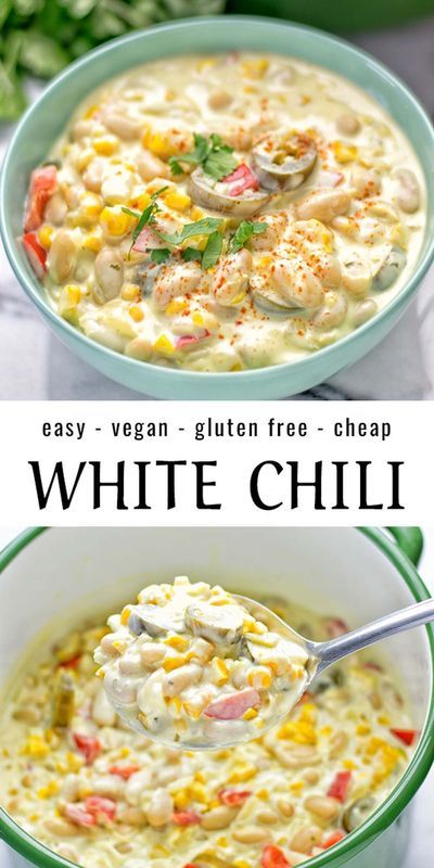 Veggie White Chili, Easy Crockpot Dinners Vegetarian, White Chili Recipe Vegetarian, Vegetarian Jalapeno Recipes, Easy Dinner Recipes Vegetarian Mexican, Vegetarian White Chicken Chili, Vegetarian Gf Meals, Healthy No Meat Recipes, Super Healthy Vegan Recipes