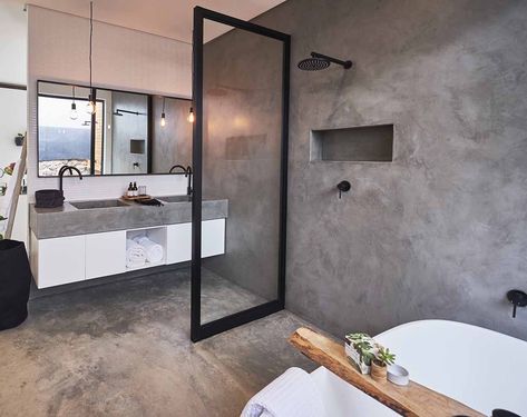 CemCote Skimmed – The Latest From Cemcrete Cement Screed Bathroom, Screed Bathroom Ideas, Rm House, Master Ensuite Bathroom, Industrial Style Bathroom, House Vibes, Master Ensuite, Ensuite Bathrooms, House Bathroom