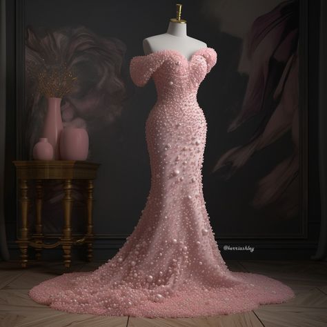 Pink Pearl Dress, Prom 2k24, Nigerian Traditional Dresses, Doctor Dress, Prom Dresses Long Pink, Silver Gown, Pink Long Dress, Diamonds And Pearls, Beautiful Long Dresses