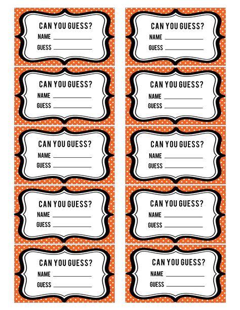 Guess The Jar Game, Guess How Many Candies In The Jar Free Printable, Guess How Many In A Jar, Guessing Jar Ideas, Candy Jar Guessing Game, Jar Guessing Game, Guessing Jar, Jar Games, Candy Guessing Game