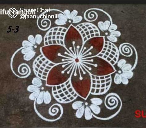 Mughullu Design, Pattern Design Drawing, Easy Rangoli Designs Videos, Very Easy Rangoli Designs, Rangoli Designs Simple Diwali, Rangoli Designs Photos, Rangoli Simple, Simple Kolam, Rangoli Side Designs