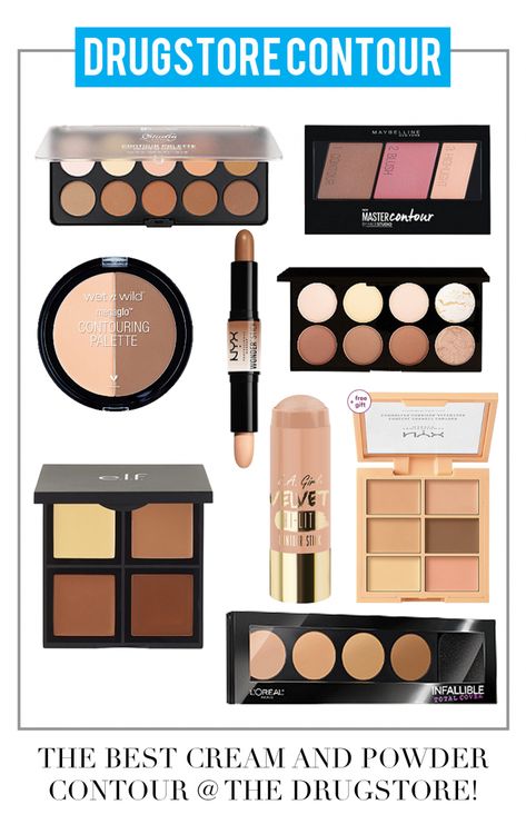 Contour Drugstore, Drugstore Contour, Contour Products, Best Contour, Best Drugstore Products, Cream Contour Palette, Best Contouring Products, Bronzer Makeup, Drugstore Products