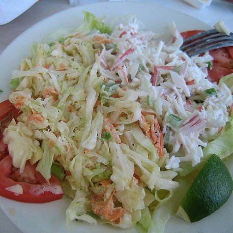 Make our Golden Corral Seafood Salad Recipe at home. Our Secret Restaurant Recipe for their Seafood Salad tastes just like Golden Corral's. Golden Corral Crab Salad Recipe, Seafood Salad Recipe, Golden Corral, Crab Salad Recipe, Sea Food Salad Recipes, Crab Dishes, Outback Steakhouse, Crab Salad, Copycat Restaurant Recipes