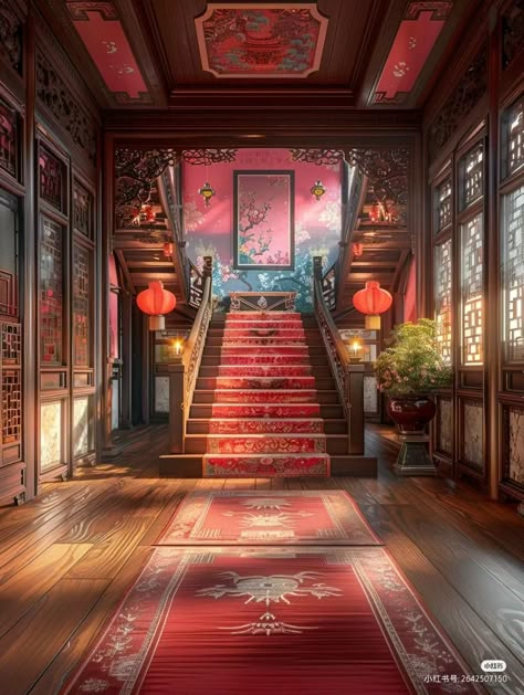 Ancient Chinese Room, Chinese Palace Interior, Japanese Castle Interior, Japanese Palace, Traditional Chinese House, Chinese Pavilion, Chinese Palace, Frames Design Graphic, Indochine Style