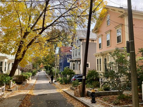 Explore the rainbow houses of Boston’s Jamaica Plain Jamaica Plain Boston, Massachusetts Houses, Boston House, Usa House, Moving To Boston, Rainbow House, Boston Usa, Architectural Styles, Beautiful Streets