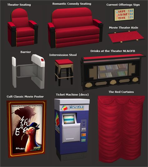 Veranka - Le Cinema Plumbob 3t2 Sims 2 Games, Movie Theater Decor, Lotes The Sims 4, Movie Theater Rooms, Cult Classic Movies, Sims 4 Clutter, Sims Ideas, Sims 4 Toddler, The Sims 2