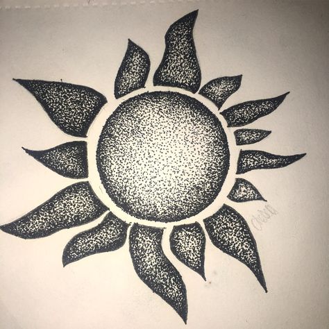 Pointillism sun.. #art #artist #instagram #artistsoninstagram #sketch #sketching #sketchbook #draw #drawing #aspiringartist #colour #pencils #tattoos #tattoo #tattoodesign #tattooart #tattooartist #aspiringtattooartist #fineliners #pointillism Pointilism Tattoos, Pointillism Drawings, Pointilism Art, Wacky Art, Pointillism Drawing, Pointalism Art, Dot Drawing, Dotted Drawings, Moon Tattoos