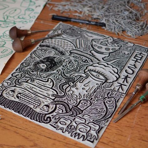 Linocut Printing, Woodcut Art, Relief Printmaking, Carved Stamps, Linocut Printmaking, Lino Art, Hand Carved Stamps, Lino Cuts, Lino Printing