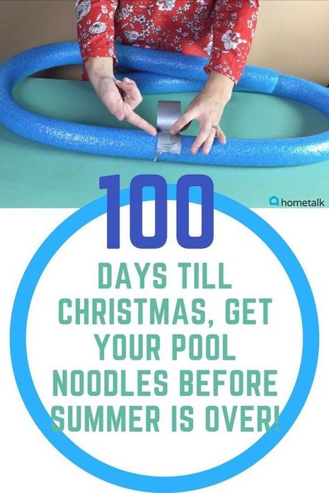 Poole noodle DIY projects for the holidays! Make sure you are stocked up on pool noodles before they are out of season. Diy Hanging Shelves, Hair Mistakes, Christmas Decorating Ideas, Pool Noodle, Wine Bottle Diy Crafts, Christmas Ornament Wreath, Pool Noodles, Wine Bottle Diy, Wine Bottle Crafts