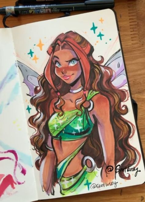 Winx Club Magazine, Club Magazine, Pinturas Disney, Arte Sketchbook, Sketchbook Inspiration, Girls Cartoon Art, Marker Art, Sketchbook Art Inspiration, Cool Art Drawings