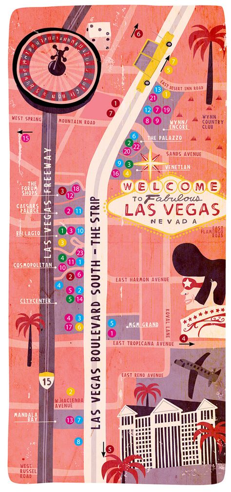 Welcome to Las Vegas Map -- FEV.2011  Priscila Boffo, Mauricio Pierro, Simone Saggioro Las Vegas Map, Vegas Vacation, Vegas Trip, Las Vegas Trip, Vegas Baby, Vegas Wedding, Illustrated Map, Travel Maps, Las Vegas Nevada