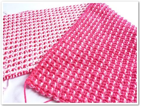 Made in K-town: The Crochet Comeback - double-ended crochet pattern blanket,  Use a double ended hook. Double Ended Crochet Hook Patterns, Double Ended Crochet Hooks, Crochet Pattern Blanket, Reversible Crochet, Double Ended Crochet, Hook Crochet, Tunisian Crochet Pattern, Crochet Crowd, Tunisian Crochet Patterns