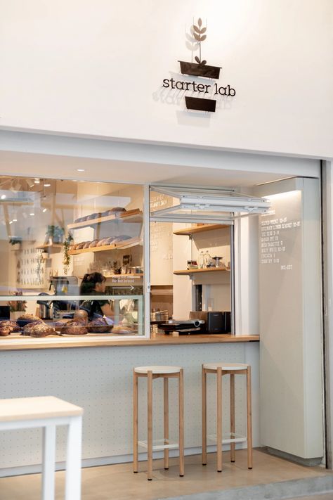 Starter Lab Singapore by ZXC Studio at Starter Lab, Singapore | Wescover Interior Design Small Cake Shop Ideas, Small Cafe Exterior, Bakery Concept, Mini Cafe, Design Anthology, Bakery Design Interior, Small Cafe Design, Apollo Bay, Cafe Shop Design