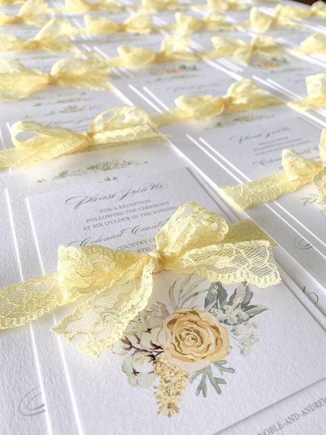 Wedding ceremony — Sincerely, Addison- #Addison #Sincerely #Wedding Check more at https://howcandothis.com/weddingideas/wedding-ceremony-sincerely-addison/ Yellow Theme Wedding Invitation, Pale Yellow Wedding Invitations, Pastel Yellow Wedding Invitations, Yellow Wedding Invites, Light Yellow Wedding Theme, Yellow Quinceanera Theme, Butter Yellow Wedding, Pastel Yellow Wedding Theme, Wedding Theme Yellow