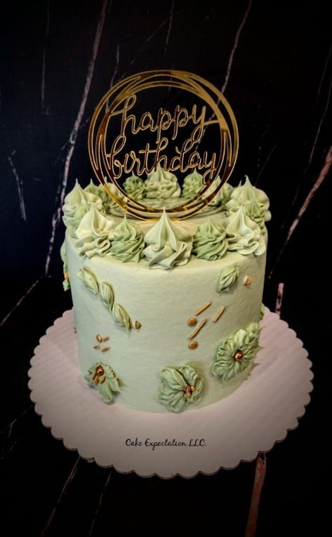 Mint Green Birthday Cake Mint Green Birthday Cake, Mint Green Cake, Mint Green Birthday, Green Birthday Cake, Green Birthday Cakes, Green Birthday, Green Cake, Mint Green, Cupcake Cakes