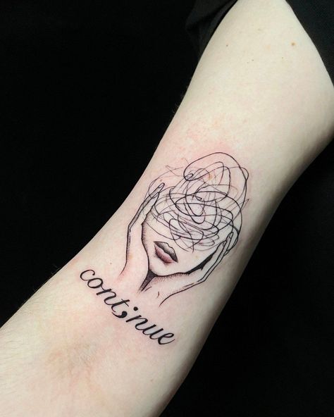 Healing Tattoo Ideas, Health Tattoo Ideas, Mental Health Tatoos Ideas, Tatoos Design, Awareness Tattoos, Mental Health Tatoos, Chaos Tattoo, Survivor Tattoo, Brain Tattoo