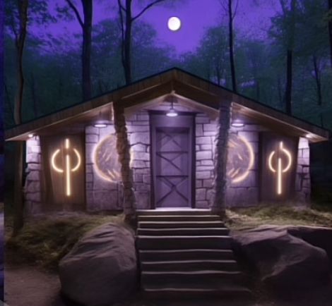 cabin 20, varient 1 Children Of Hecate, Demigod Oc, Cabin 20 Hecate, Hecate Cabin, Child Of Hecate, Percy Jackson Shifting, Luna Core, Movie Set Design, Daughter Of Hecate