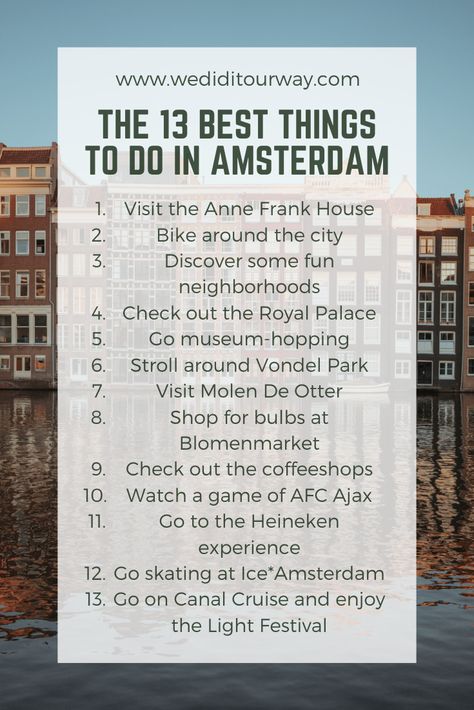 The perfect 2-day itinerary for Amsterdam. Our article includes a complete city guide to Amsterdam, how to get around the city, what to do in Amsterdam, where to stay and where to eat. All the information you need to have the best time in Amsterdam, Netherlands. What to do in 2 days in Amsterdam. Where to stay in Amsterdam. Amsterdam travel guide. Netherlands travel #Amsterdam #AmsterdamNetherlands #AmsterdamTravel Netherlands Itinerary 2 Weeks, Amsterdam 2 Days, Amsterdam 2 Day Itinerary, Netherlands Travel Itinerary, Netherlands Travel Guide, Things To Do In Netherlands, Amsterdam In December, Amsterdam January, Amsterdam What To Do