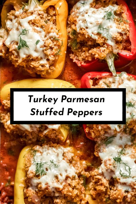 Turkey Marinara Sauce, Turkey Tomato Sauce, Turkey Stuffed Peppers, Ground Turkey Stuffed Peppers, Quinoa Stuffed Peppers, Stuffed Peppers Turkey, Healthy Turkey, Healthy Comfort, Bowl Recipes