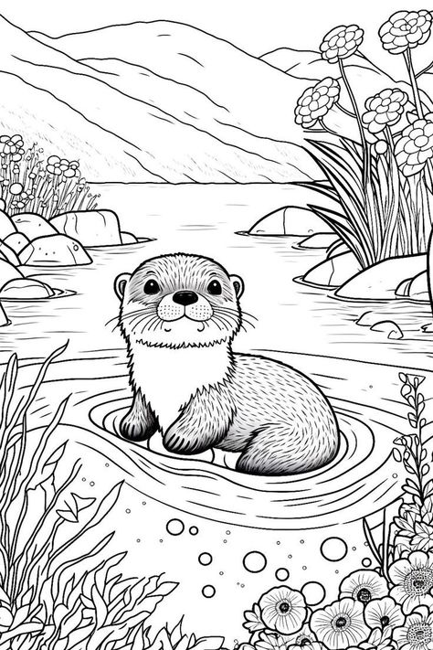 Printable coloring pages for kids and adults to color in. Including animals, flower, relief, pattern, relaxing and more. #coloringpages #coloringbook #adultcoloringpage #kidscoloringpage Aesthetic Coloring Sheets Easy, Free Printable Coloring Pages For Adults Easy, Ocean Coloring Pages For Adults, Free Animal Coloring Pages, Coloring Pages Adult, Farm Animal Coloring Pages, Kids Animals, Adult Coloring Designs, Pattern Coloring Pages