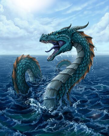 Japanese Mythology, Sea Serpent, Snake Art, Water Dragon, Sea Dragon, Dragon Head, Dragon Artwork, Mythical Creatures Art, Dragon Drawing