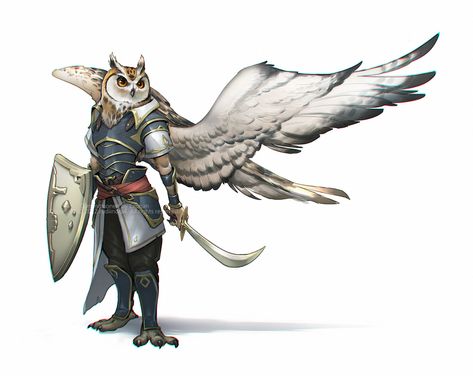 Dnd Owlin Cleric, Owling Dnd Art, Owl Dnd Character, Owl Oc Character, Owlin Character Art, Bladesinger Dnd, Owling Dnd, Grandparents Painting, D&d Cleric