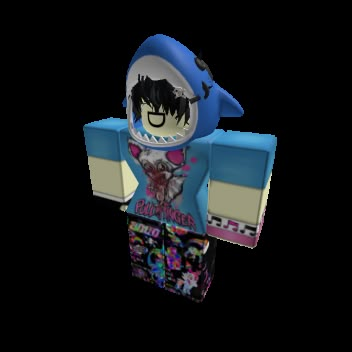 R6 Roblox Avatars Scene, Roblox Styles, Meow Art, Pretty Punk, Shark Girl, Scene Goth, Roblox Skins, Band Outfits, Scene Outfits