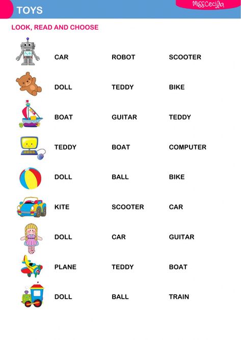 The toys interactive and downloadable worksheet. Check your answers online or send them to your teacher. The Toys, My Toys Worksheet, Toys Activities For Kids, Toys Worksheets, Toys Activities For Kids Worksheets, Toys Worksheets For Kids, Personal Word Wall, Ingles Kids, Teach English To Kids