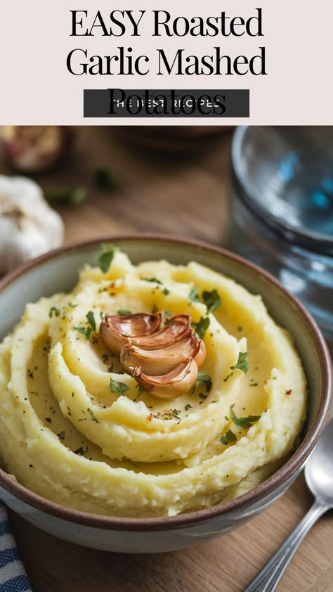 Get ready to impress with these perfectly creamy roasted garlic mashed potatoes. Easy to make and full of flavor, they’re the ultimate side dish for any occasion. Follow this simple recipe to create the perfect mash! Mashed Potatoes Creamy, Best Garlic Mashed Potatoes, Roasted Mashed Potatoes, Garlic Mashed Potatoes Easy, Mashed Potatoes Recipe Easy, Garlic Mashed Potatoes Recipe, Roasted Garlic Mashed Potatoes, Potatoes Easy, Easy Mashed Potatoes