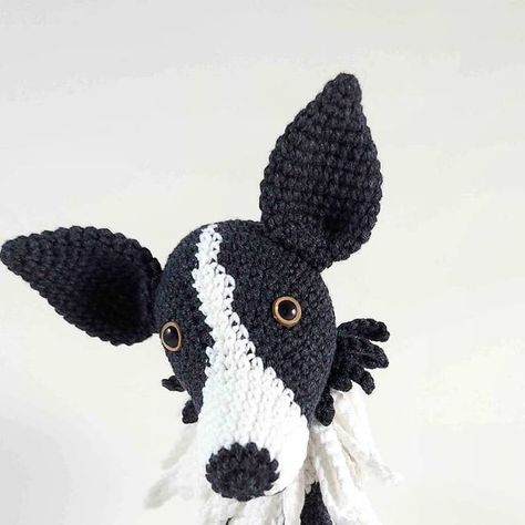 Border Collie Dog, Crochet Bookmarks, Crochet Borders, Amigurumi Toys, Crochet Dog, Crochet Pattern, Border Collie, Amigurumi Pattern, Crochet Toys