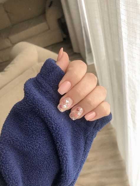 Nude Coffin Nails, Nails With Butterfly, Baby Pink Nails Acrylic, Neutral Nails Acrylic, Image Nails, Butterfly Nails, Long Acrylic Nail Designs, Short Coffin, Beige Nails