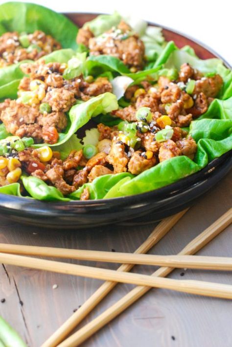 Hoisin Chicken and Pork Lettuce Cups #chickendinner #easyrecipes #familymeals #weeknightdinners #kidfriendlyrecipes #meals #chicken #pork #veggies #lettucewraps #lettucecups Meat Lovers Recipes, Chicken Lettuce Cups, Meals Chicken, Hoisin Chicken, Lettuce Cups, Dinner Inspiration, Dinner Tonight, Cooking Meat, Kid Friendly Meals