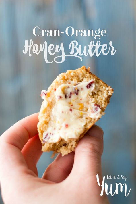 Cranberry Butter, Flavored Butter Recipes, Butter Recipes Homemade, Compound Butter Recipe, Honey Butter Recipe, Cinnamon Honey Butter, Orange Honey, Sweet Butter, Flavored Butter