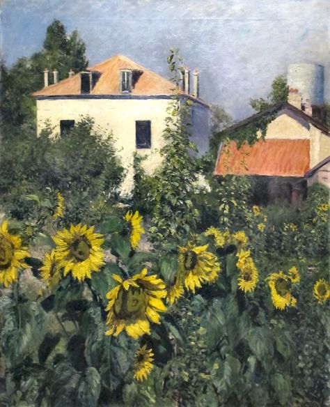 Gustave Caillebotte, Sunflower Garden, Selling Paintings, Impressionist Artists, National Gallery Of Art, Oil Painting Reproductions, Impressionist Art, Painting Reproductions, Claude Monet