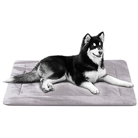 Dog Bed Mat Large Soft Crate Pad 42 In- 100% Machine Washable Anti-Slip Fleece Mattress Luxury Rich Color (42, Grey) Dog Assesories Products, Dog Bed Crate, Fleece Pet Bed, Bed Crate, Cheap Dog Beds, Dog Crate Pads, Dog Crate Bed, Pet Beds Cat, Designer Dog Beds