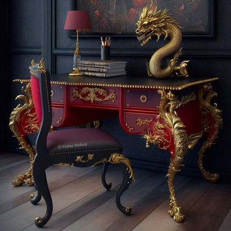 𝕻𝖔𝖎𝖘𝖔𝖓 𝕹𝖎𝖌𝖍𝖙𝖒𝖆𝖗𝖊 Poison Nightmares, Victorian Gothic Home Decor, Victorian Gothic Decor, Gothic Homes, Gothic Decor Bedroom, Whimsical Bedroom, King Furniture, Fantasy Furniture, Aircraft Interiors