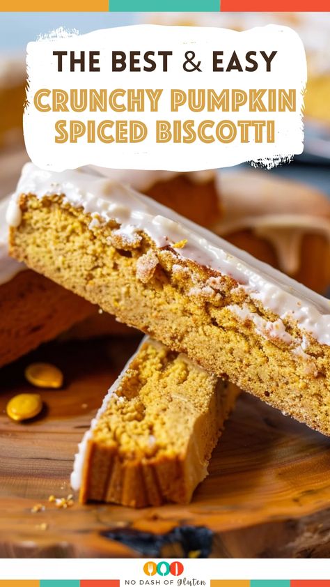 Crunchy Pumpkin Spiced Biscotti Fall Biscotti, Spiced Biscotti, Pumpkin Biscotti, Autumn Spices, White Chocolate Drizzle, Pumpkin Spice Cookies, Dessert Smoothie, Bakery Box, Toffee Bits