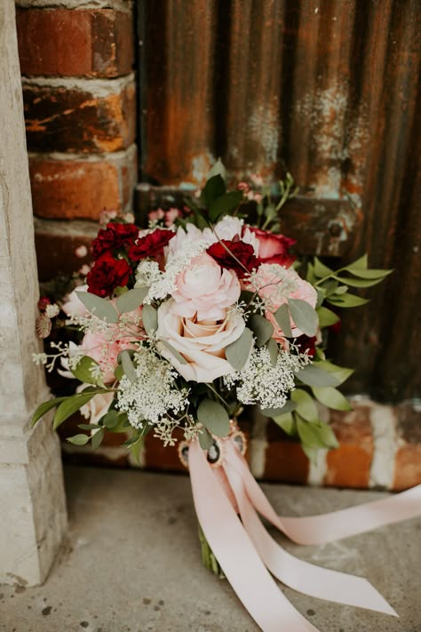 Blush Pink And Red Wedding, Red Wedding Bouquet, Pink And Burgundy Wedding, Wedding Bouquet Ideas, Burgundy And Blush Wedding, Nashville Bride, Pink And White Weddings, Red Wedding Theme, Red Bouquet Wedding