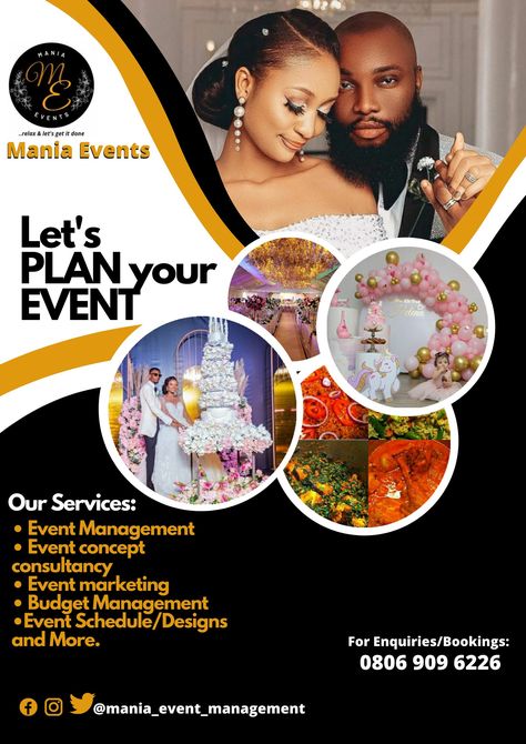 Event Planner Flyer Design, Event Management Poster Design, Fliers Design, Event Schedule Design, Event Planning Flyer, Flier Designs, Booklet Design Layout, Page Background Design, Coreldraw Design