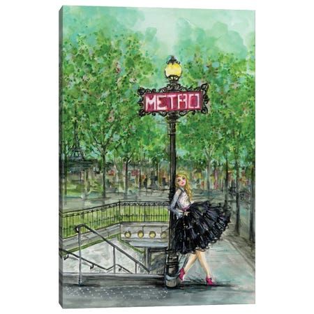 Meet Me At The Paris Metro by Bella Pilar arrives ready to hang, with hanging accessories included and no additional framing required. Every canvas print is hand-crafted in the USA, made on-demand at iCanvas, and expertly stretched around 100% North American Pine wood stretcher bars. Bella Pilar Illustrations, Bow Pose Yoga, Yoga Tree Pose, Gouache Paints, Paris Metro, Whimsical Artwork, Rose Hill, Tree Pose, Painter Artist