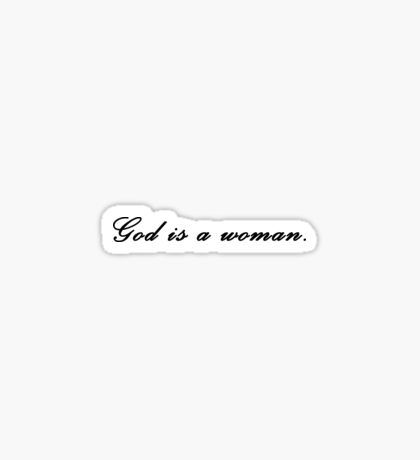 God Is A Woman Tattoo Ideas, God Is A Women Tattoo, God Is Woman Tattoo, God Is A Woman Tattoo, Ariana Grande Stickers, Ariana Grande Tattoo, Woman Sticker, Writing Tattoos, Woman Tattoo