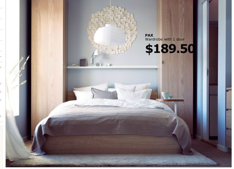 IKEA - way to try out built in wardrobes/closets or storage around the bed before spending tons of money on the real deal. Ikea Bedroom Design, Ikea Deco, High Bed Frame, Malm Bed Frame, Design Ložnic, Malm Bed, Casa Clean, Ikea Bedroom, Small Bedroom Designs