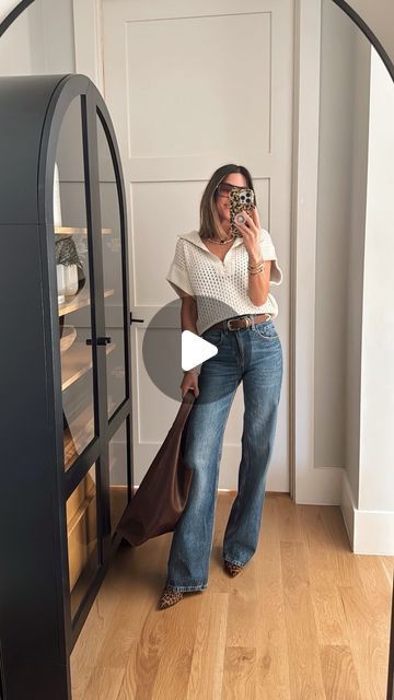 Jen Reed on Instagram: "This Amazon top is 😍!! It’s a designer-inspired look for less that comes in 6 colors! 👉🏼 Type the word OUTFIT and I’ll send these items straight to your DMs. Also available in my bio! // I love these jeans because they’re trendy with the wide leg, but it’s not too wide and they’re soooo flattering! Such a perfect, classic pair for fall!🍂👏🏼 // #businesscasual #workwear #styletips #outfitideas #fallfashion #amazonfashion #fallstyle" Wide Leg Jeans Outfit Fall, Jen Reed, Wide Leg Jeans Outfit, Jeans Outfit Fall, Amazon Top, The Boy Is Mine, The Boy, Sewing Clothes, Amazon Fashion