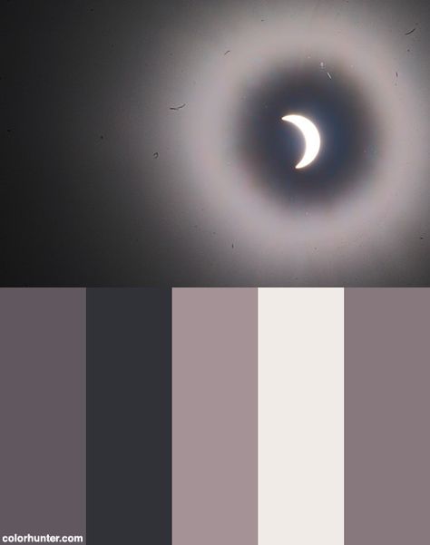 Solar Eclipse Color Scheme from colorhunter.com Solar Eclipse Color Palette, Lunar Eclipse Spread, Lunar Eclipse Color Palette, Eclipse Color Palette, Moon Light Color Palette, Moon Color Pallete, Solar Lunar Eclipse, Eclipse Aesthetic, Black Dinner