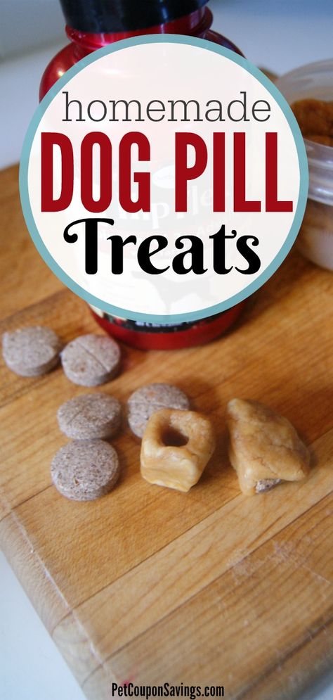 Make these Homemade Dog Pill Treats Pockets using only 4 ingredients you likely already have at home. These make it so much easier to get dogs to take their pill medication or supplements. #dogs #doghealth #dogpillpockets Dog Pill Pockets, Pill Pockets, Diy Dog Food, Dog Treats Homemade Recipes, Diy Dog Treats, Healthy Dog Food Recipes, Dog Care Tips, Dog Treat Recipes, Dog Recipes