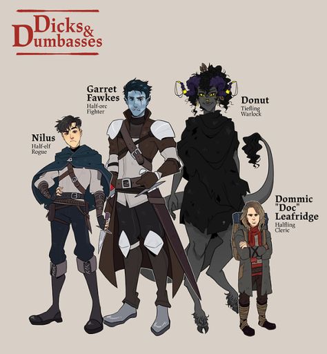 Rogue Character, Character Group, Cool Doodles, Group Art, Dungeons And Dragons Characters, Dnd Art, Character Poses, Character Sheet, Art Poses