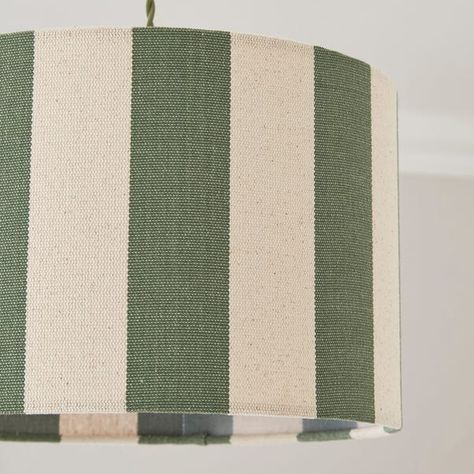 Striped Lampshade, Striped Lamp, Bedroom Redesign, Big Lamp, Children Bedroom, Lounge Lighting, Dark Walls, Coach House, Bed Curtains